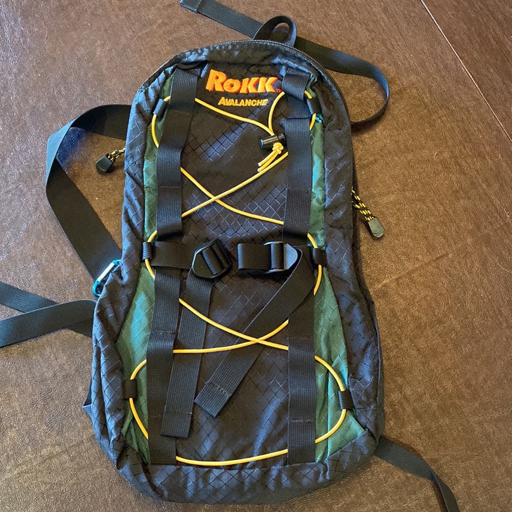 ROKK Avalanche Black Backpack Day Pack